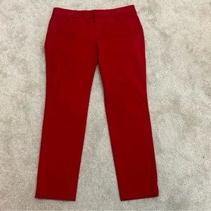 Banana Republic NWT Bright Red "Sloan" Skinny Stretch Ankle Pants, Sz 6